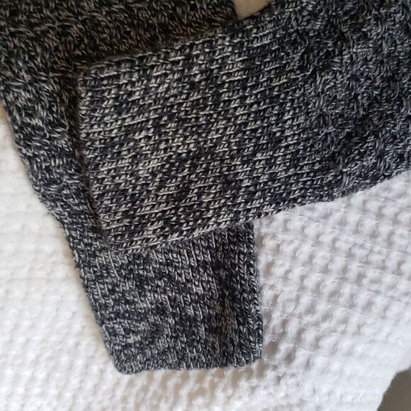 American Eagle Women's Sweater Size S Black Gray Cotton Wool Blend Zip Up Back - Picture 5 of 10